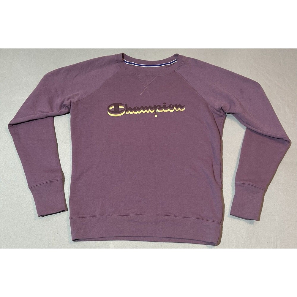 Champion Powerblend Shadow Script Sweatshirt Midnight Aster Women’s Small